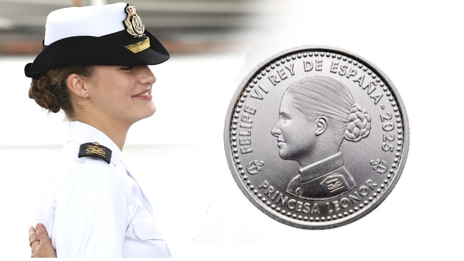 Una moneda de 40 euros recuerda el paso de la princesa Leonor por el Juan Sebastián Elcano