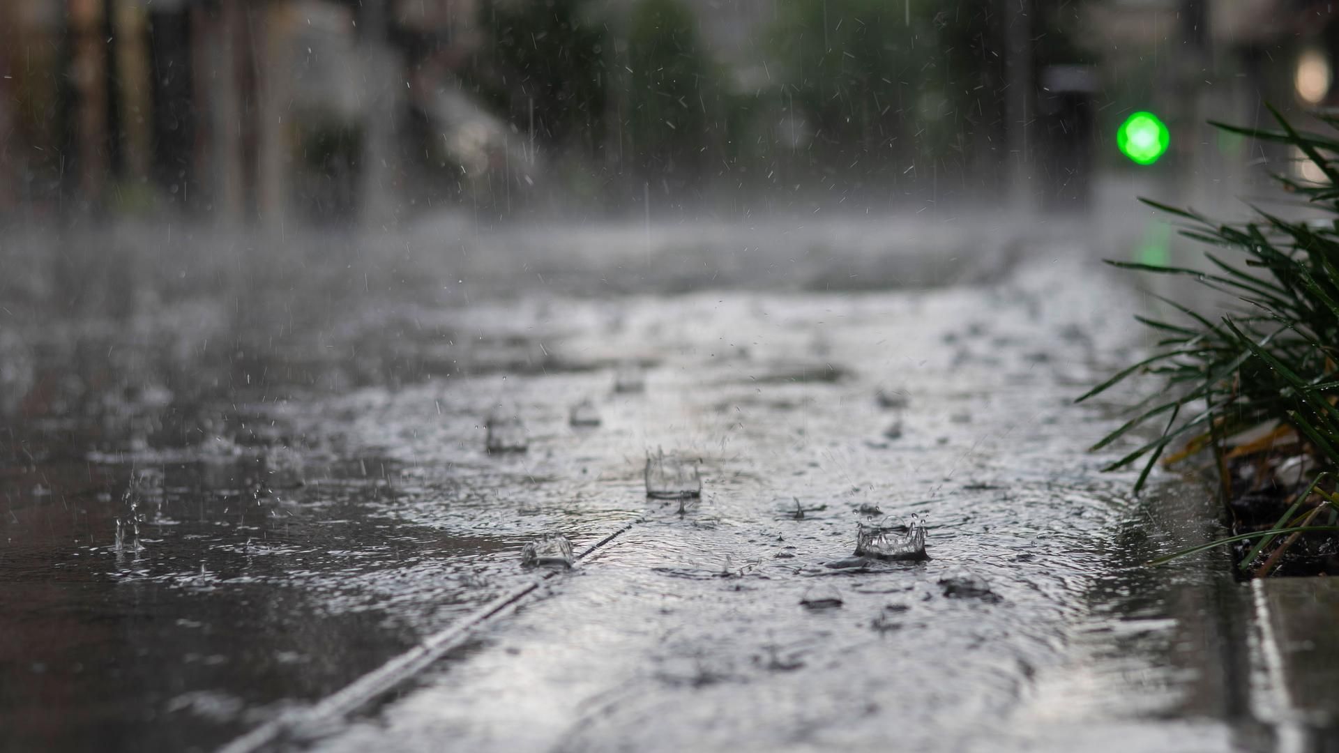 Vista del tiempo lluvioso este viernes en una calle Torrelavega, Cantabria Vista del tiempo lluvioso este viernes en una calle Torrelavega, Cantabria