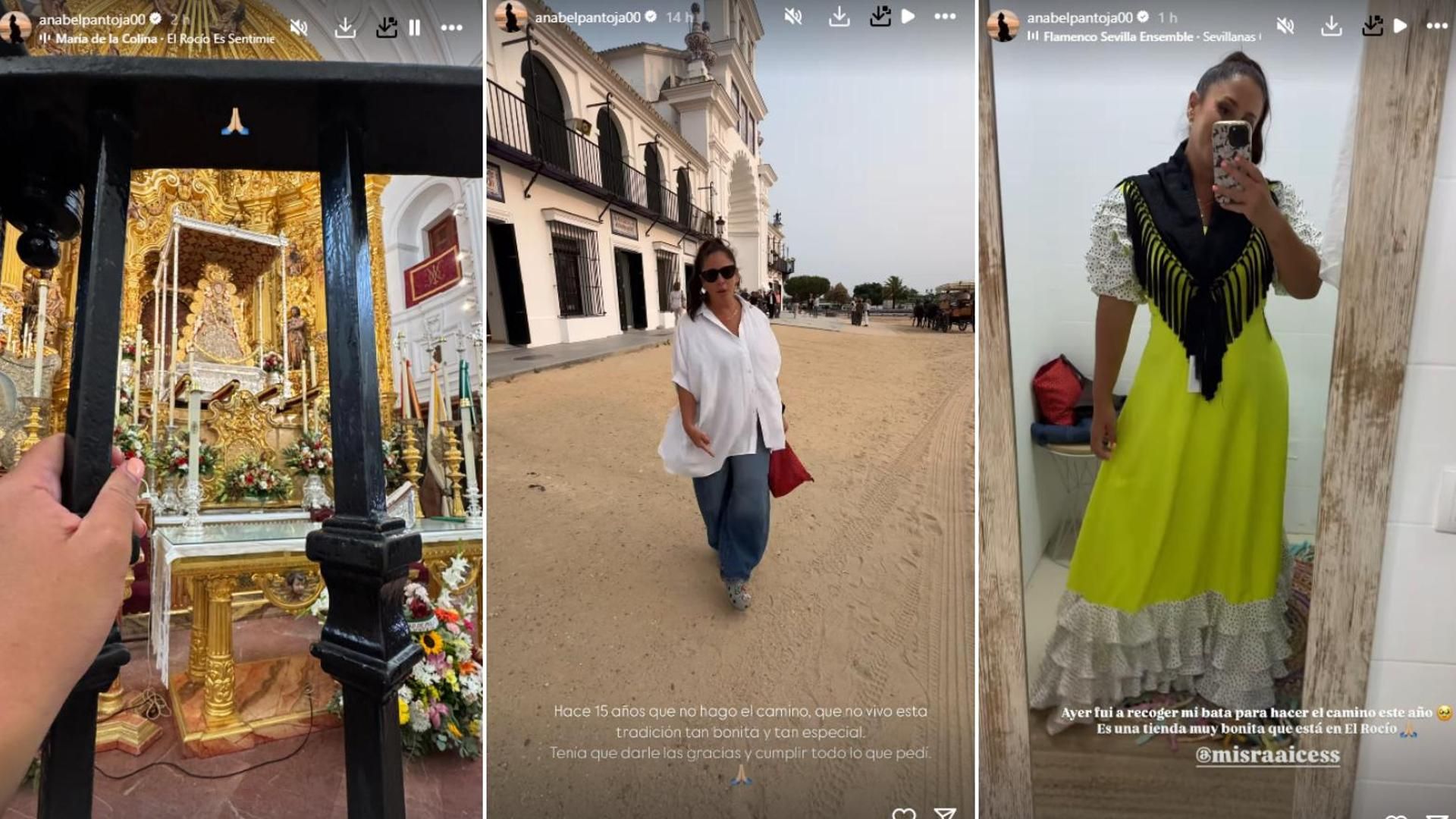 Anabel Pantoja muestra los inicios de su experiencia en la romería de El Rocío