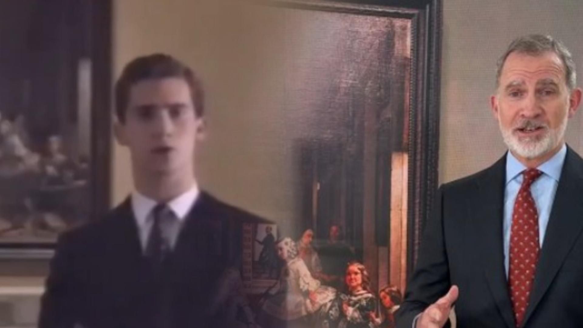 El 'primer directo' del rey Felipe VI con 22 años en el Museo del Prado: el mismo cuadro y la misma sala 35 años después