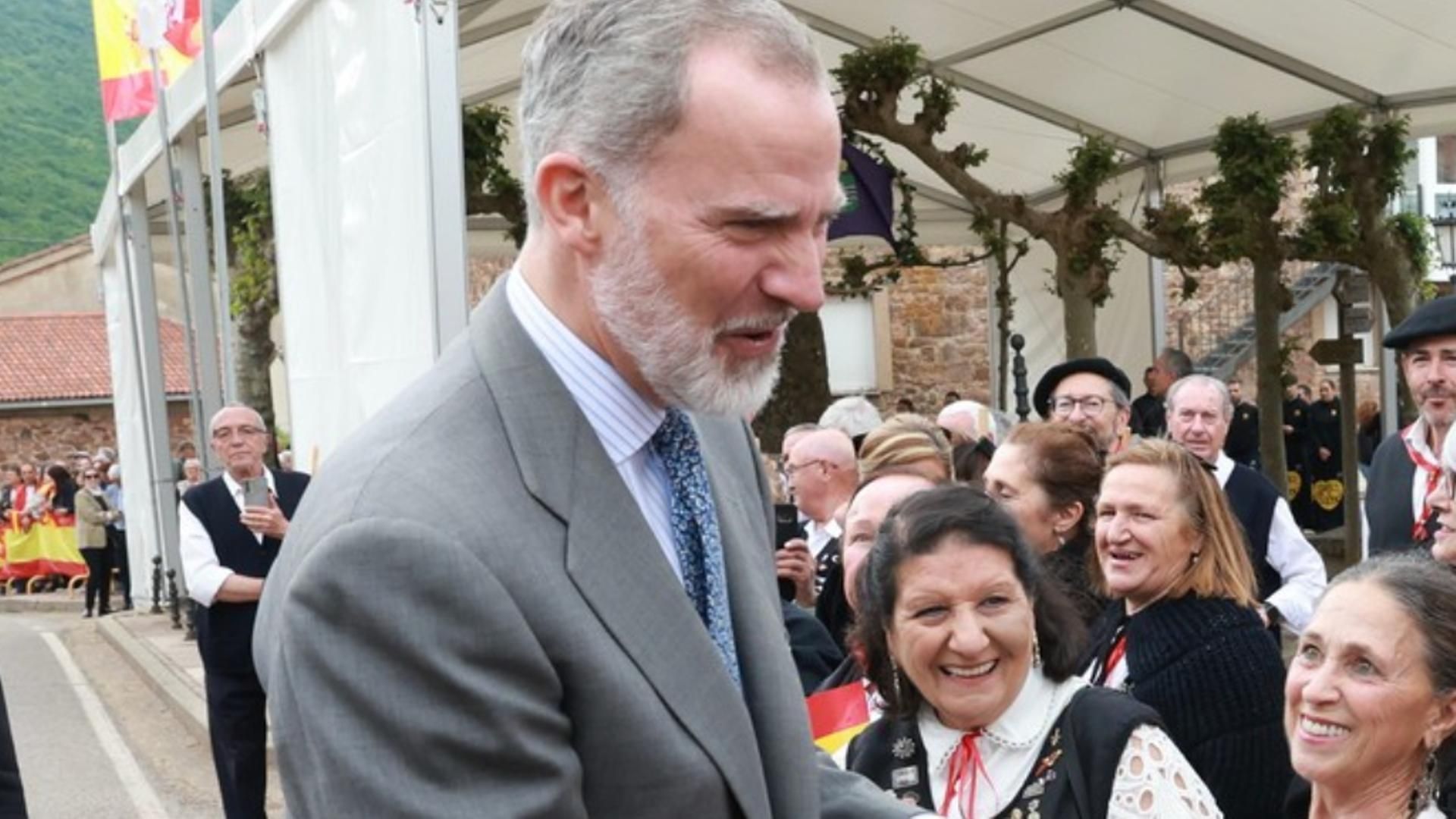 El Rey Felipe VI en un acto en Brañosera (Palencia)