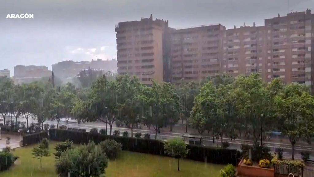 Intensas lluvias en Aragón