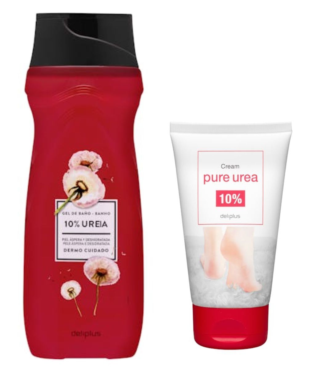 También hay gel de baño y crema de pies con urea