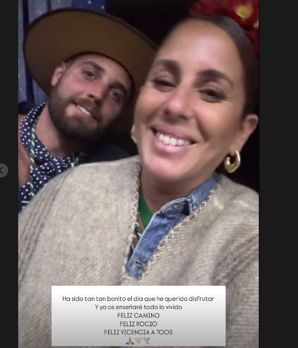 Anabel Pantoja y David Rodríguez, en El Rocío