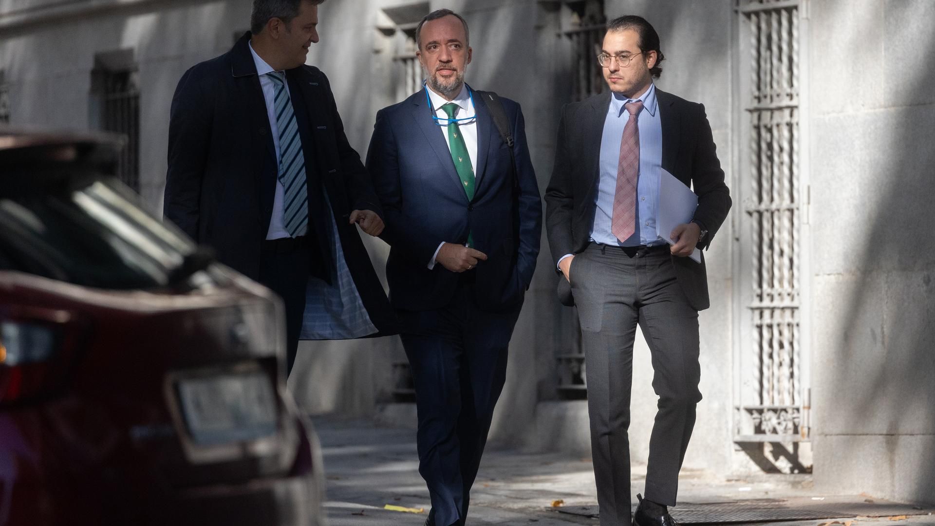 El ex secretario de Estado de Seguridad Francisco Martínez a su llegada para declarar en la Audiencia Nacional