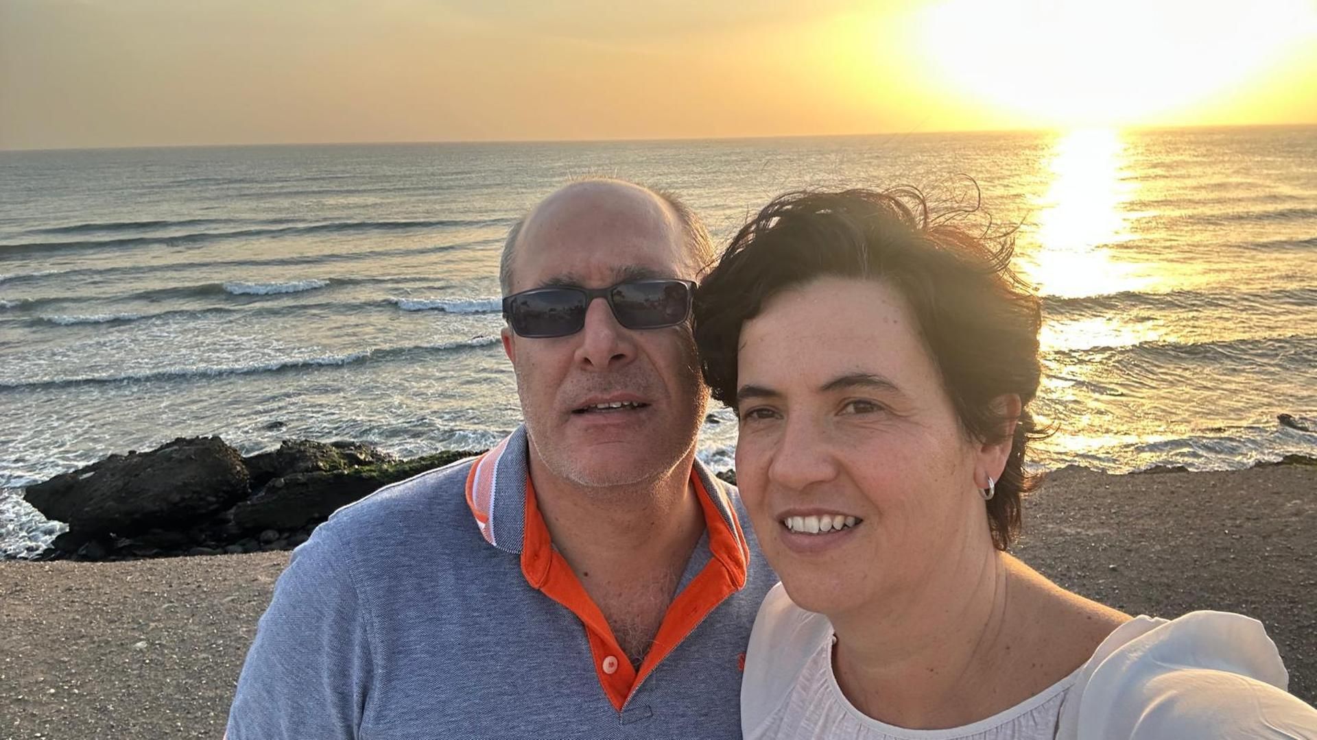 Fátima Román junto a su marido Rafa Sarobe