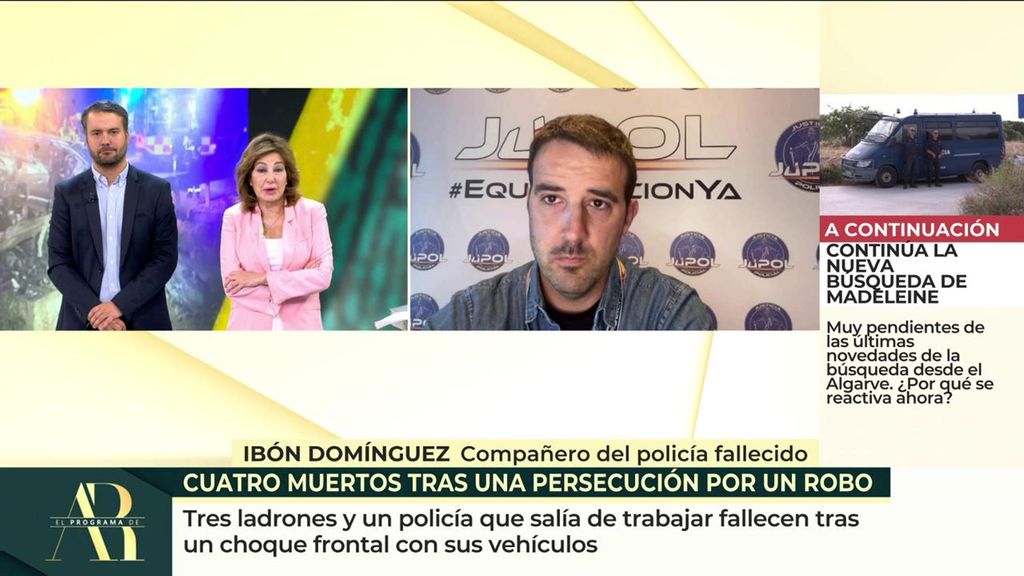 Ibón Domínguez, tras la muerte de un policía al colisionar con un coche kamikaze: “Mis compañeros están destrozados"