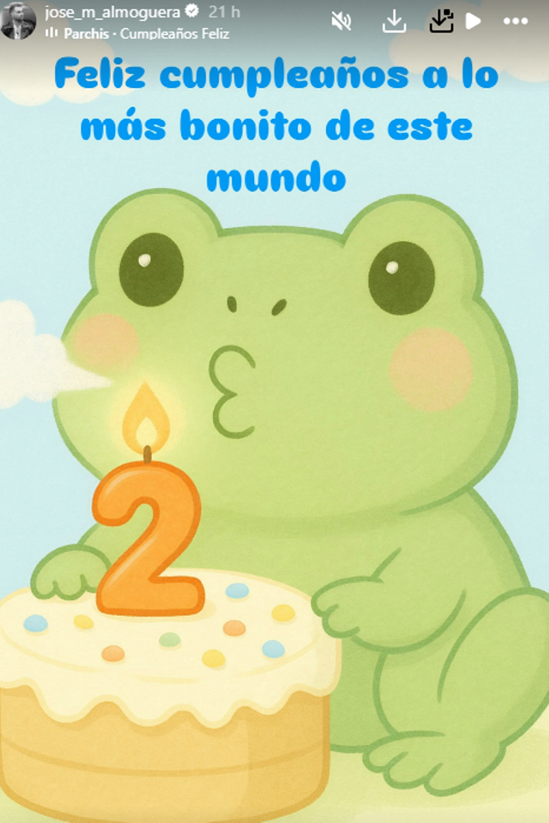 La dedicatoria de José María Almoguera a su hijo en un día de lo más especial