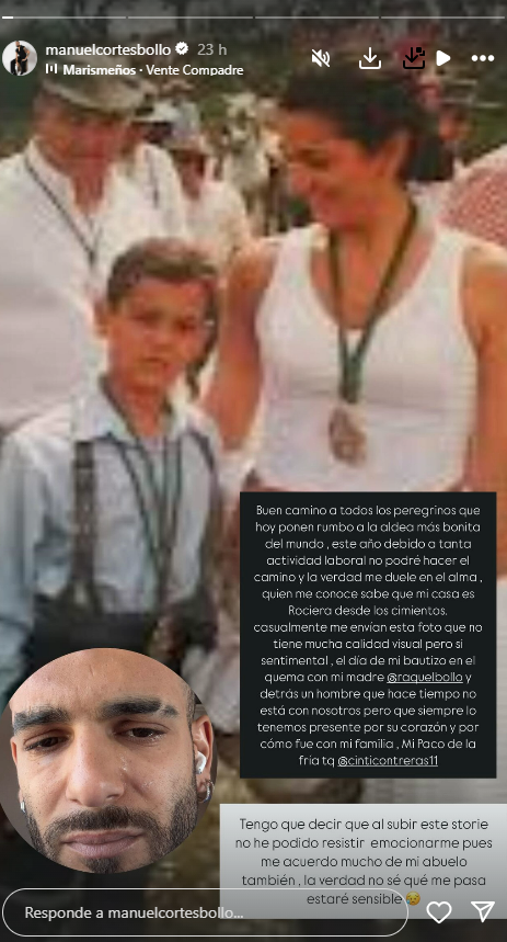 Manuel Cortés se rompe al confesar por qué este año no va al Rocío