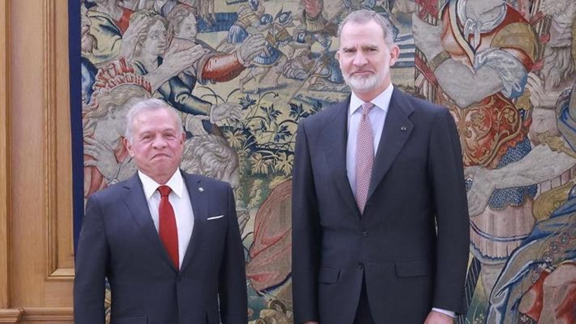 El rey Abdalá II y el rey Felipe