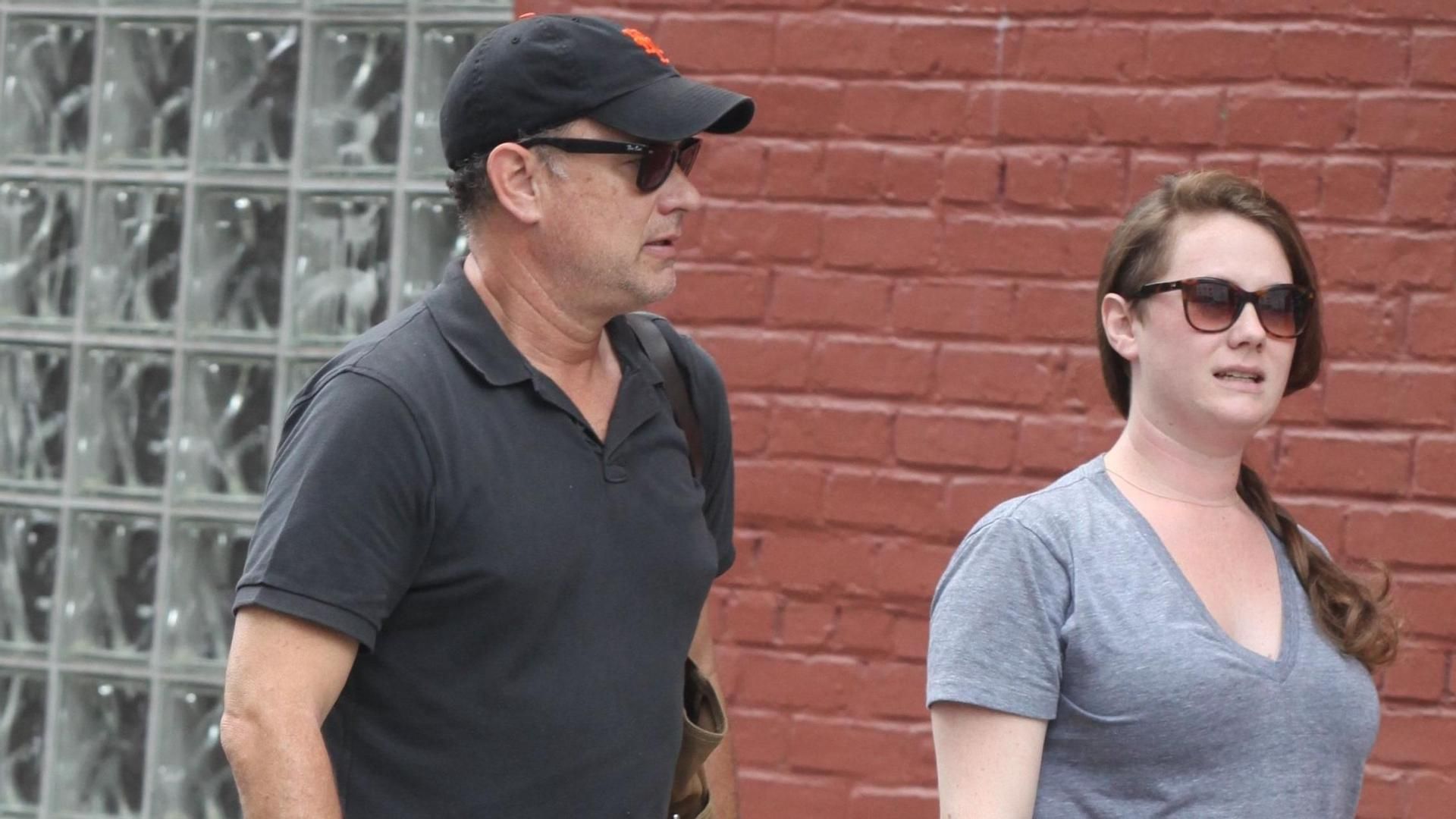 Tom Hanks y su hija en una imagen de archivo.