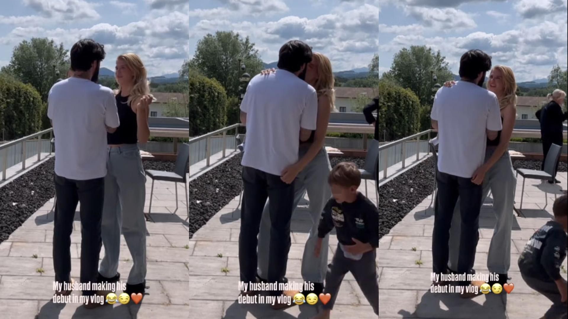 Jota Peleteiro se reúne con su mujer Ajla y sus dos hijos