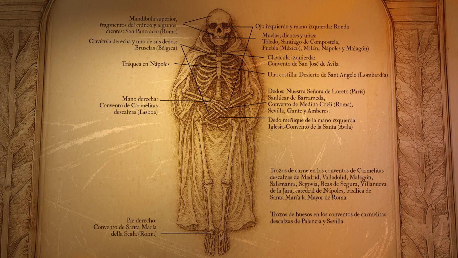 Las reliquias de Santa Teresa de Jesús