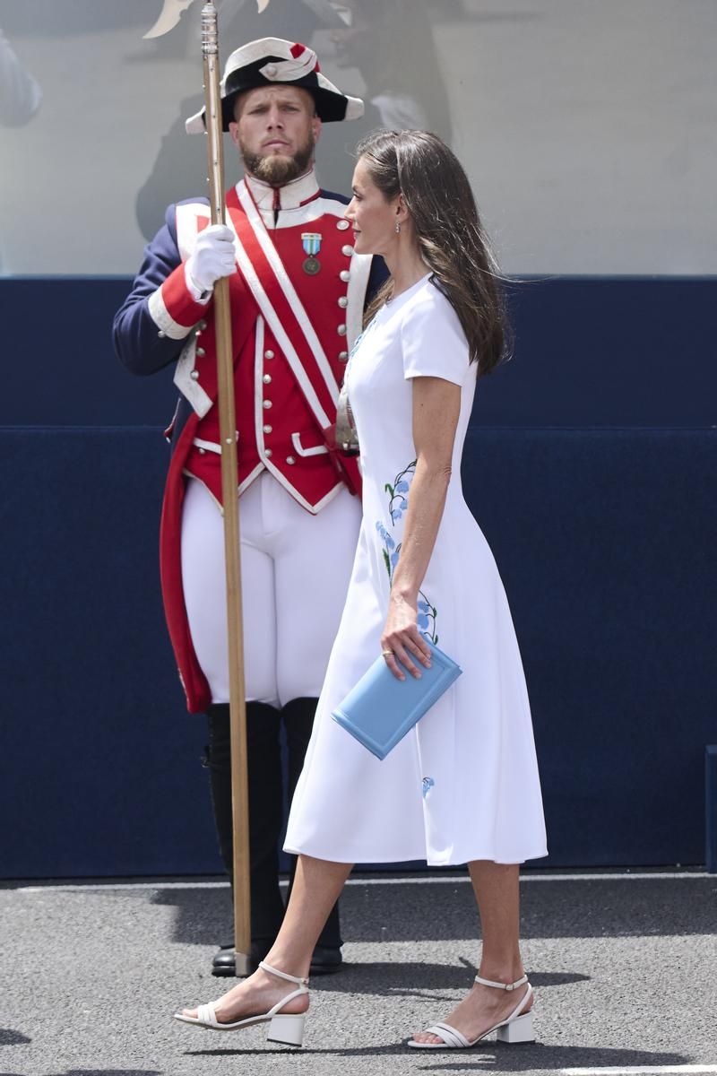 Letizia, de Carolina Herrera y con vestido reciclado