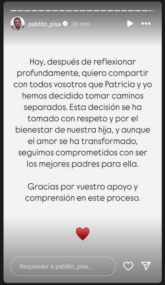 Comunicado de Pablo Pisa
