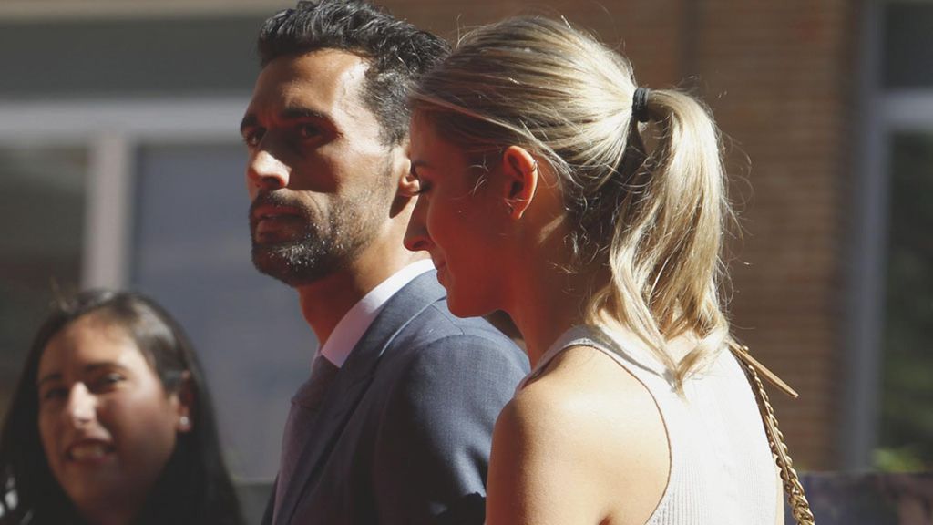 Álvaro Arbeloa y su mujer, en una imagen de archivo