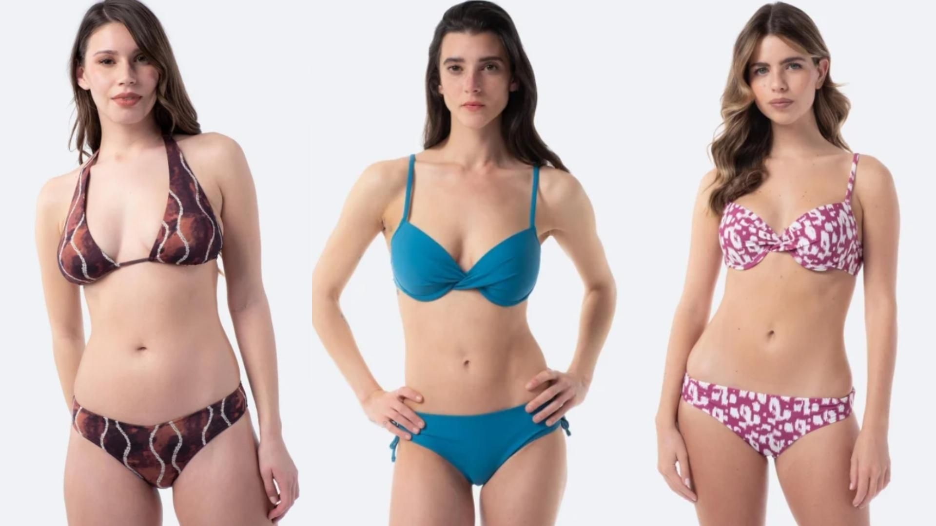 Bikinis de Carrefour, en un montaje de fotos