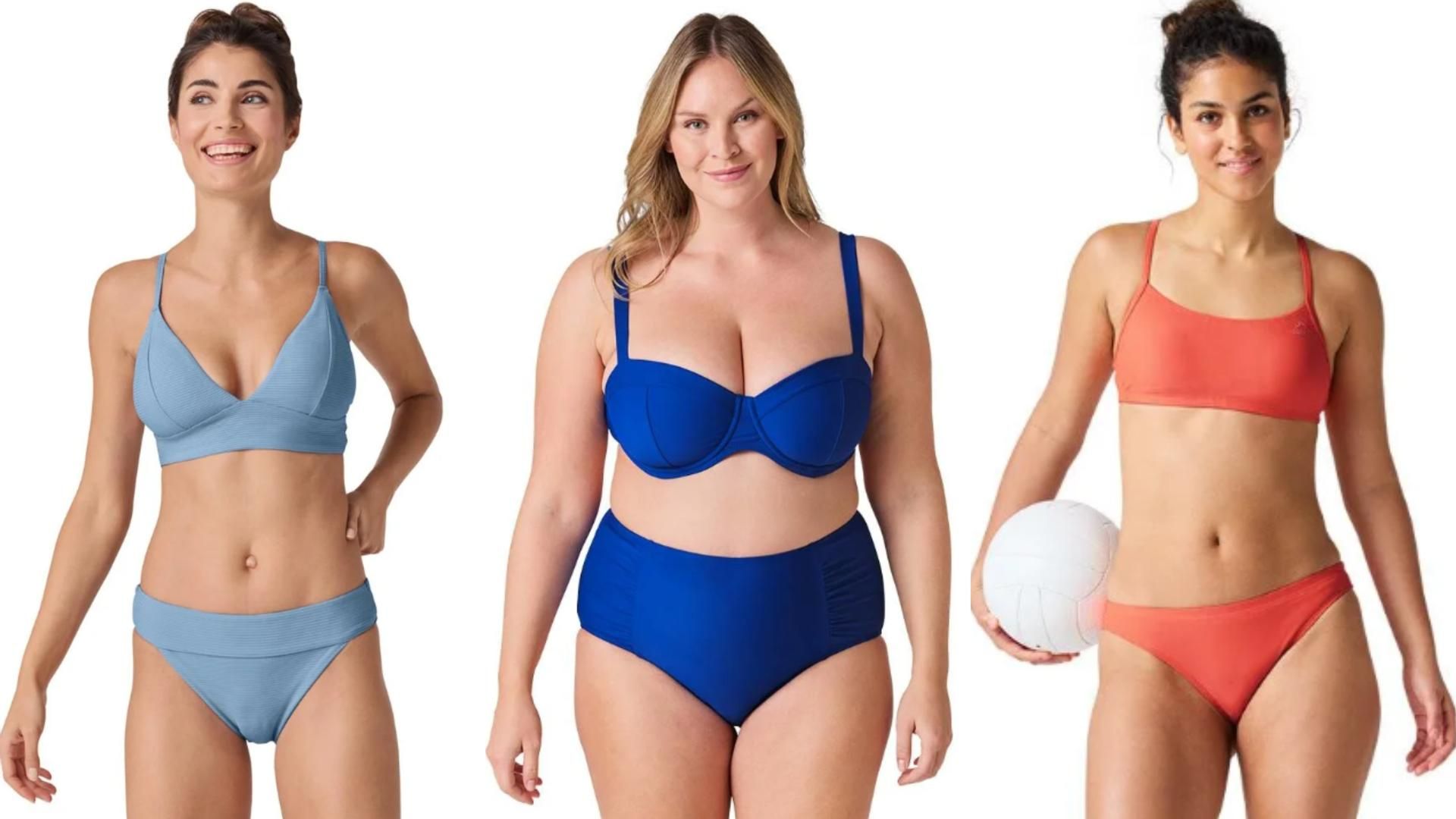 Bikinis de Lidl, en un montaje de fotos
