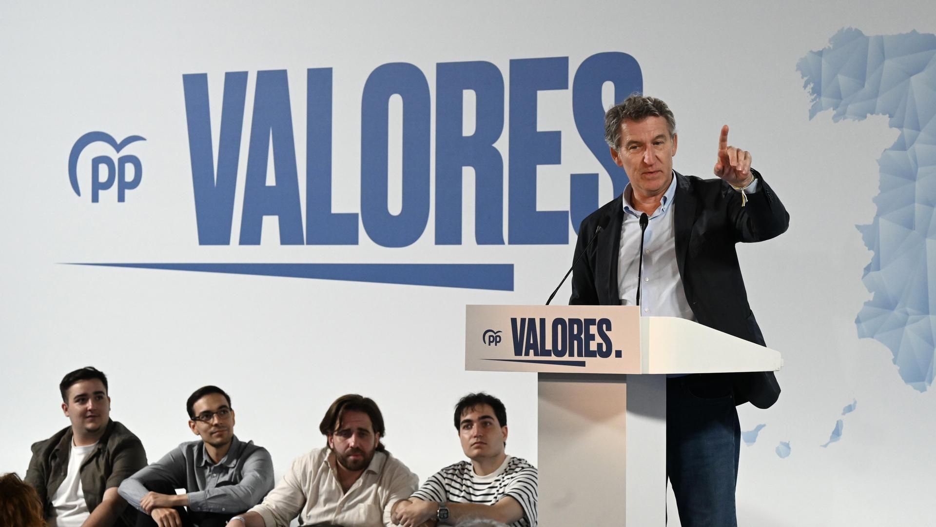 El presidente del PP, Alberto Núñez Feijóo