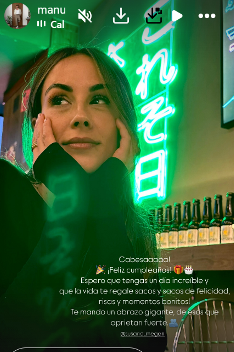 Manu Lombardo ha querido estar presente en un día importante para Susana Megan: su emotivo mensaje