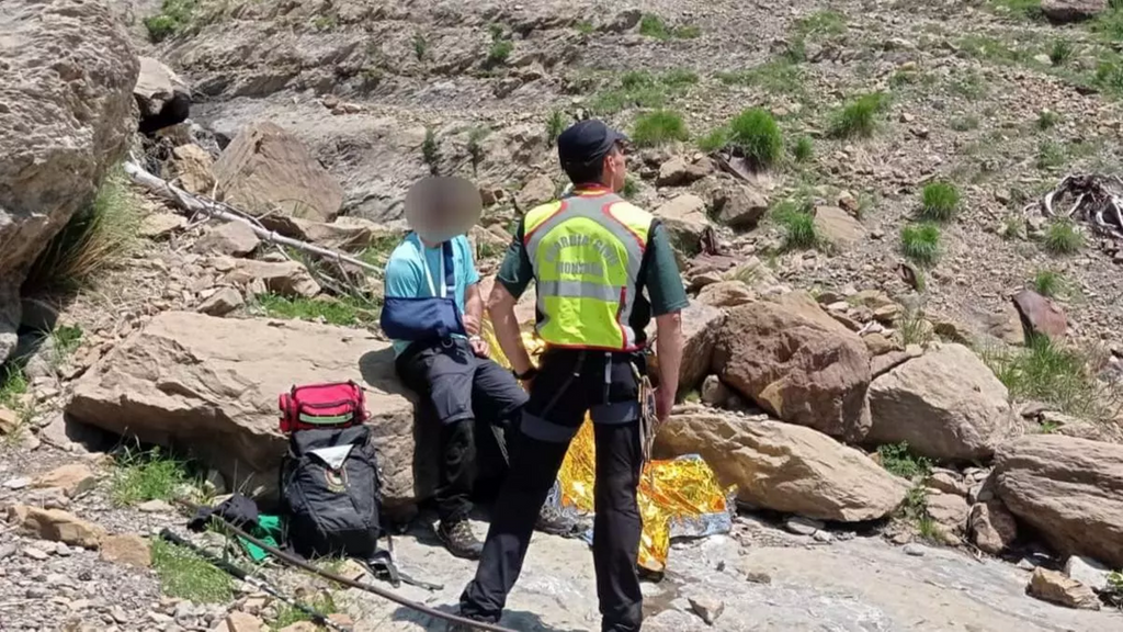Senderista francés de 38 años rescatado en la cresta sur del Gran Bachimala (T.M. Plan)