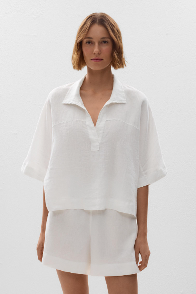 Camisa blanca de lino