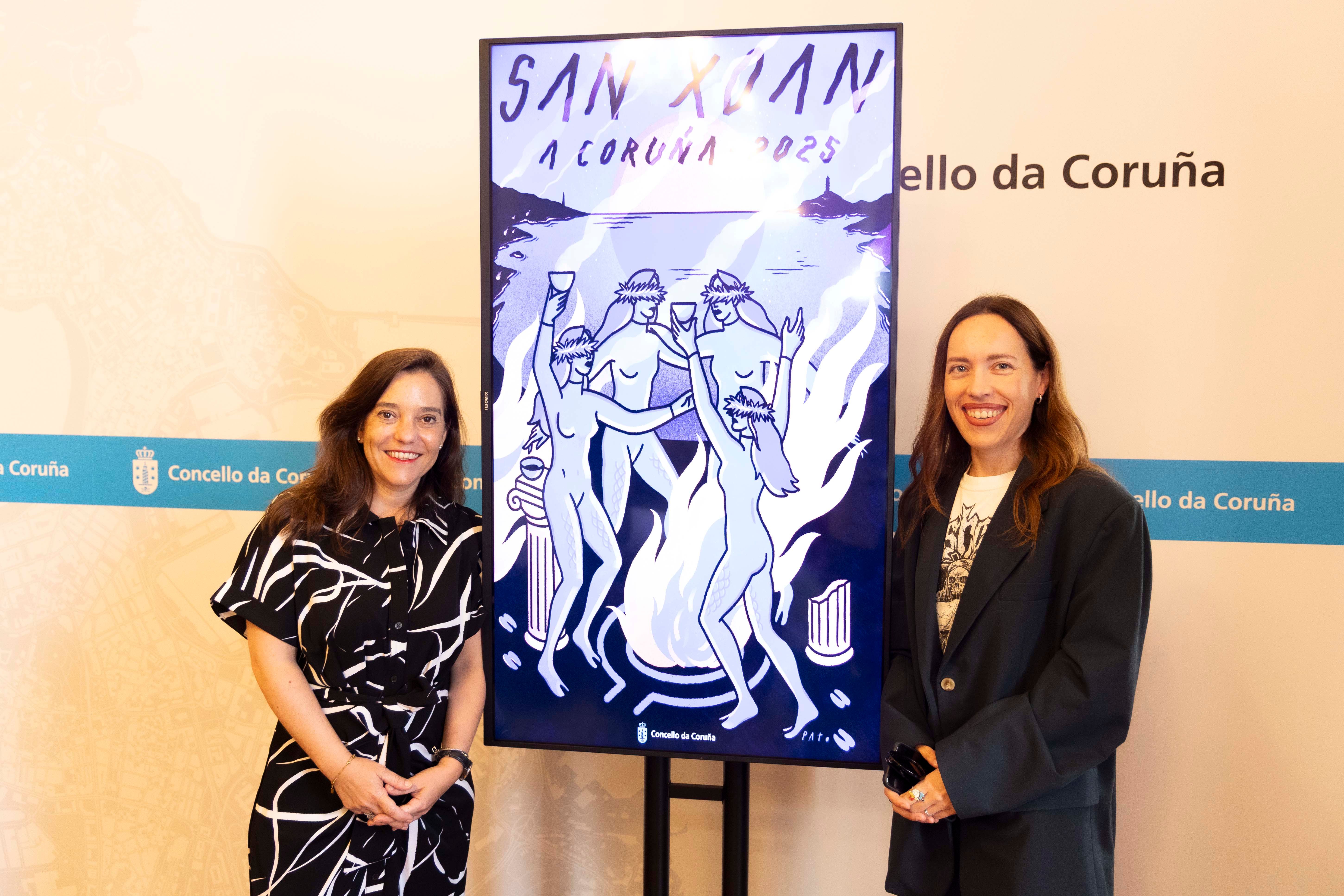 Cartel de San Xoan 2025 en A Coruña