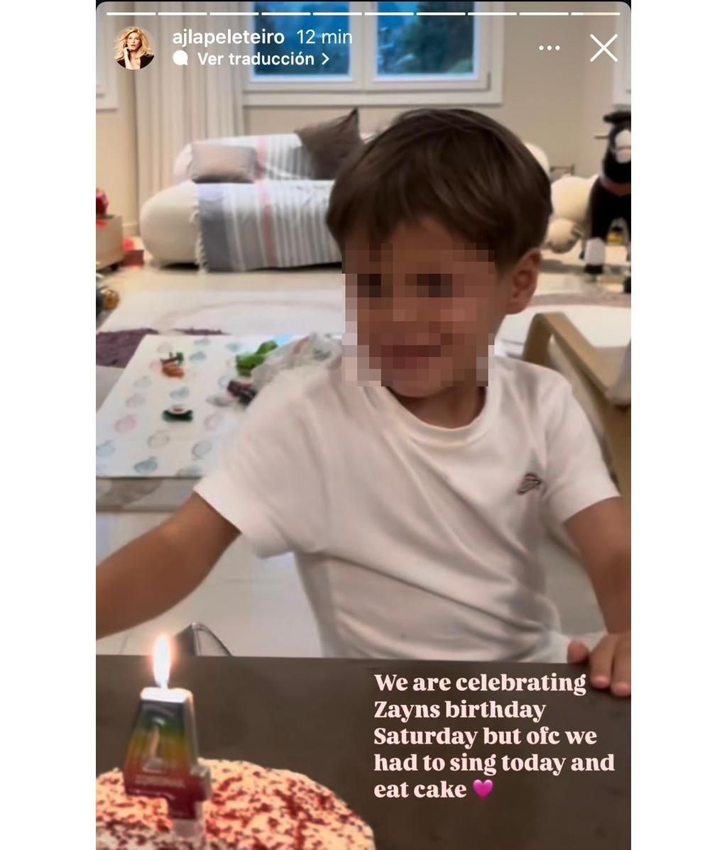 Ajla Peleteiro celebra el 4º cumpleaños de su hijo