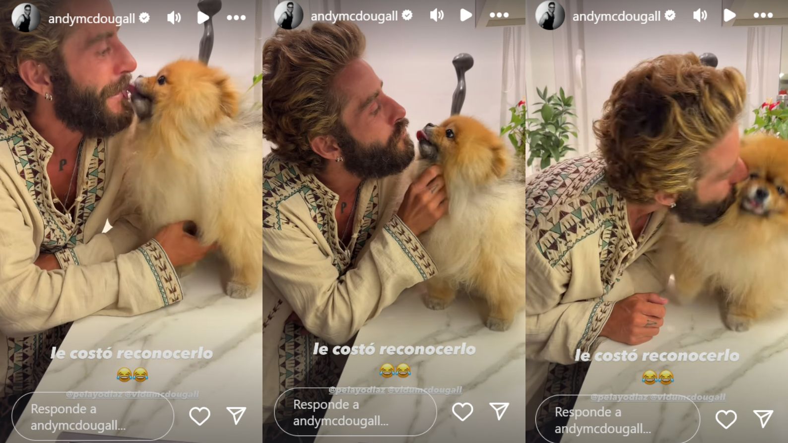 Pelayo Díaz se reencuentra con su perro