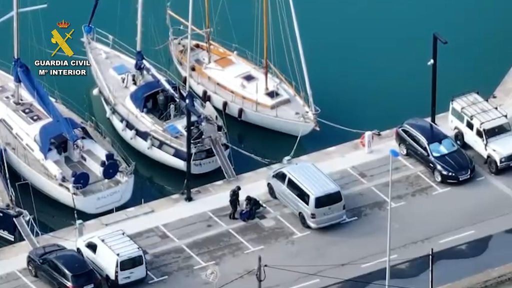 Veleros con los que la banda criminal transportaba droga