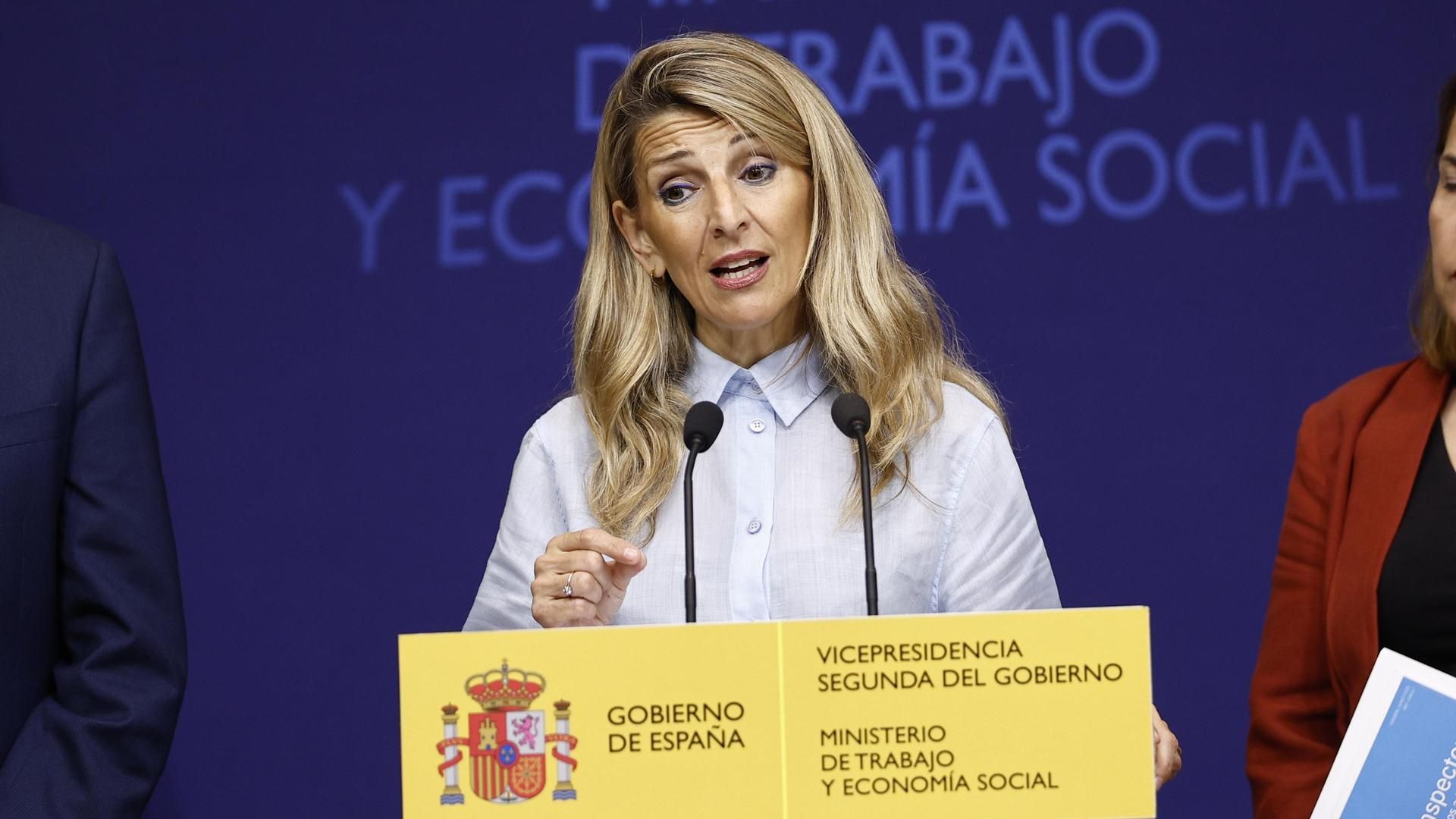 Yolanda Díaz asegura que la reducción de jornada se va a debatir en el Congreso antes de agosto