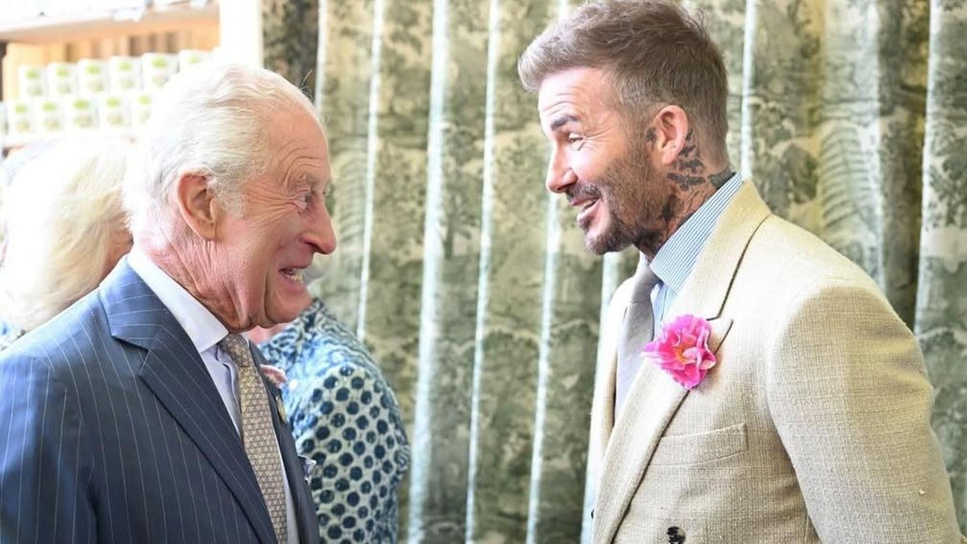 David Beckham y Carlos III David Beckham y Carlos III