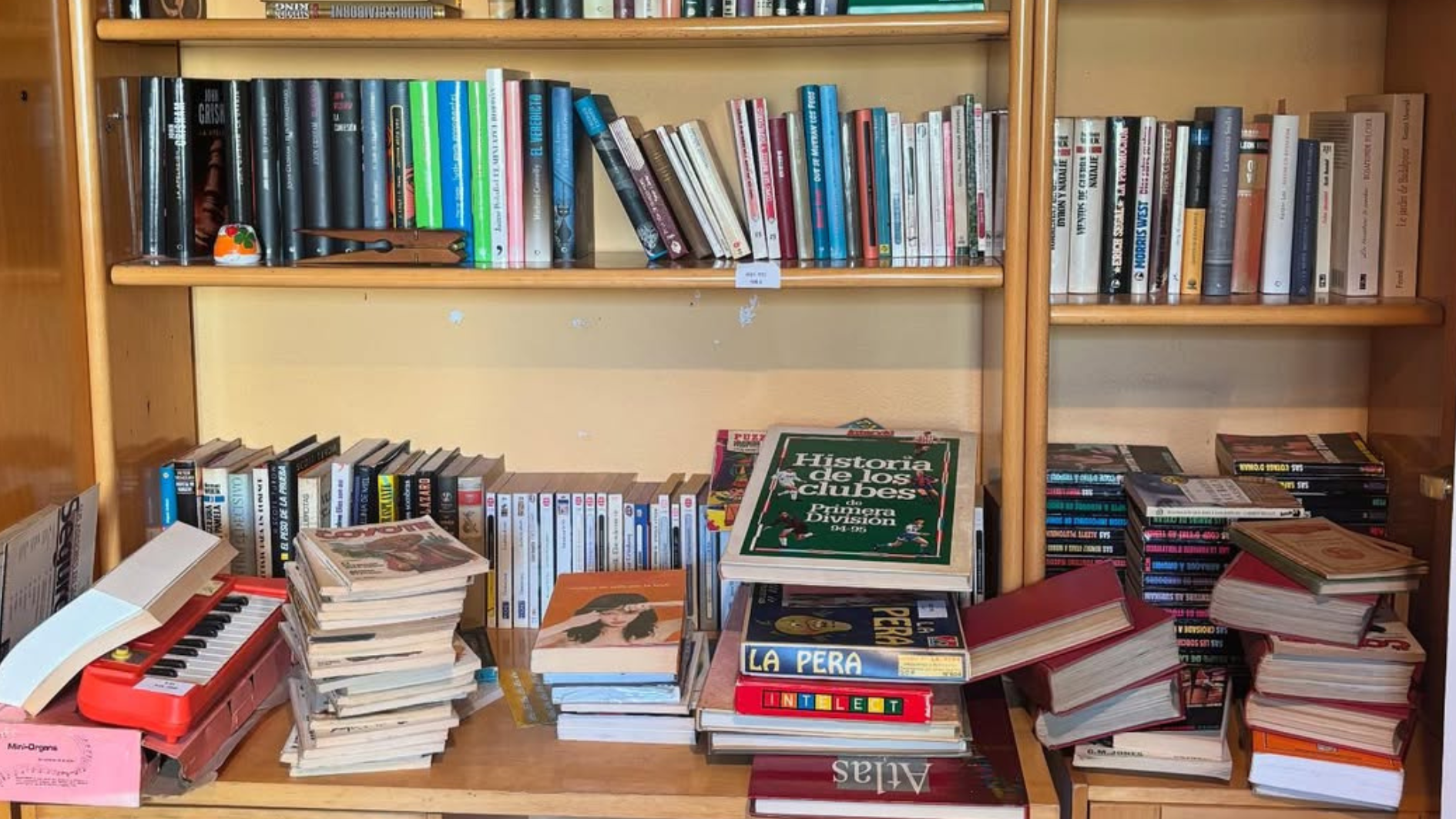 Estanterías repletas de libros a la venta