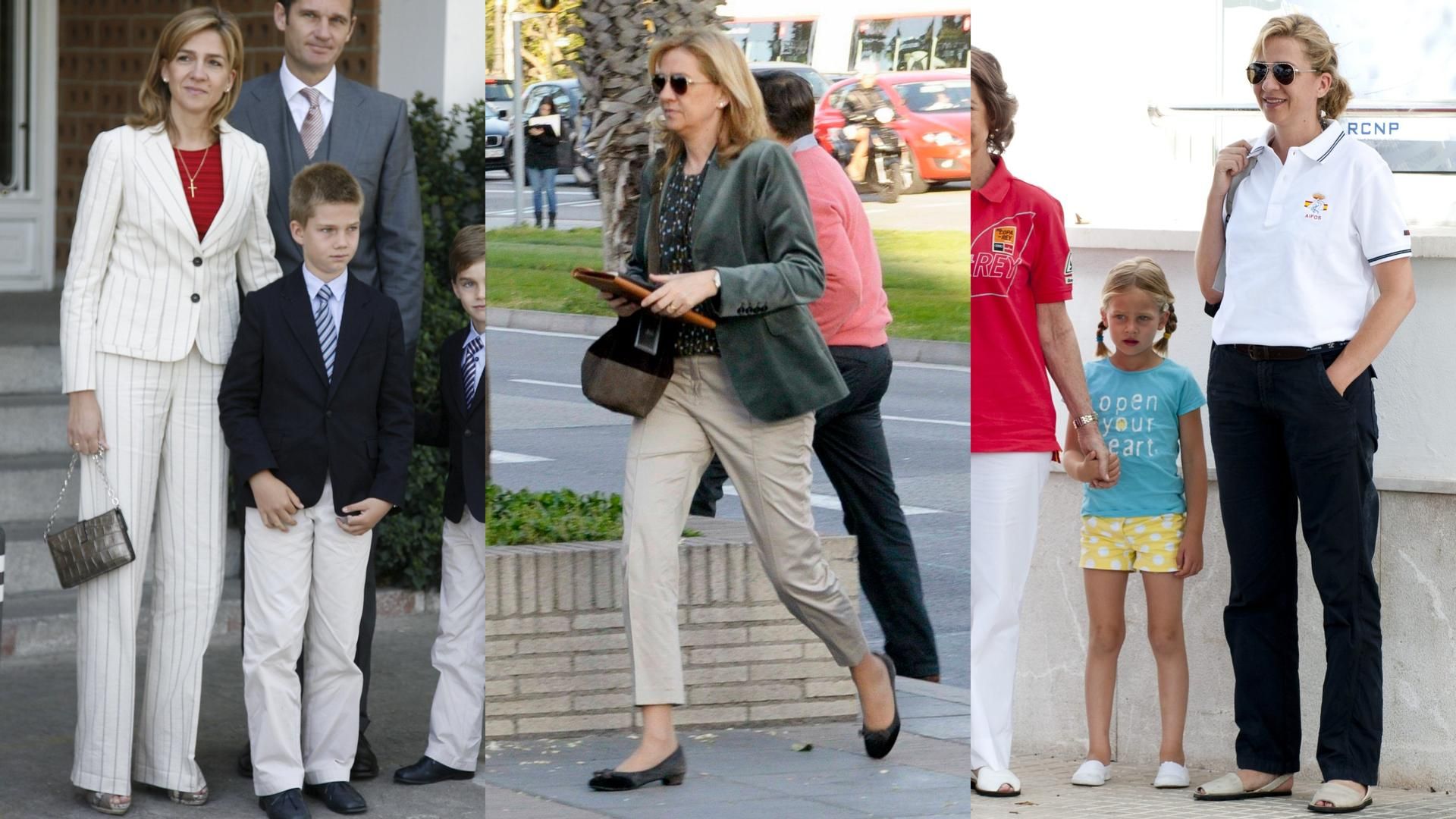 Infanta Cristina en su etapa adulta, en un montaje de fotos