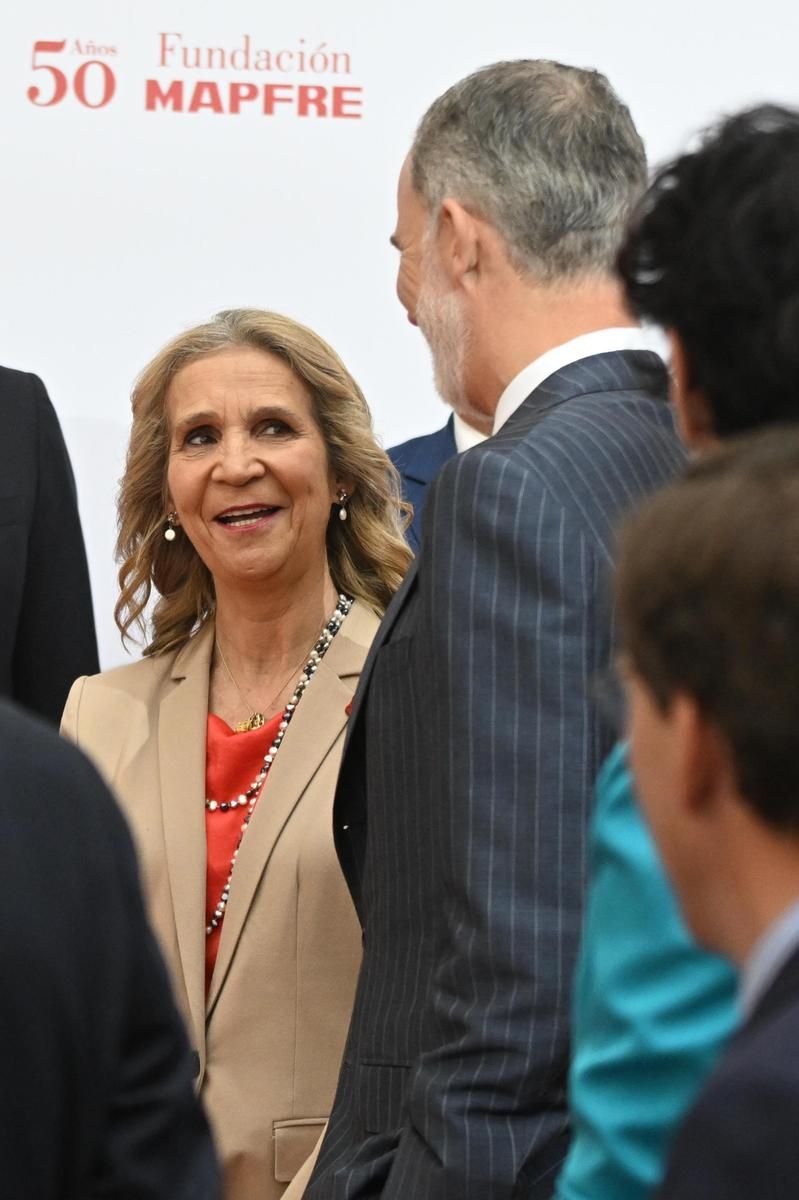 La infanta Elena y el rey Felipe IV en la celebración 50 aniversario de MAPFRE