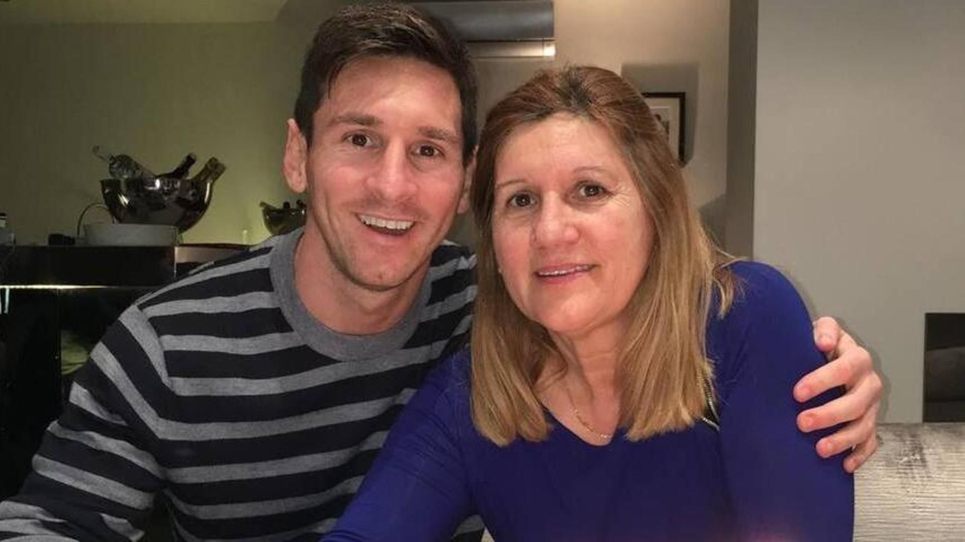 Leo Messi con su madre
