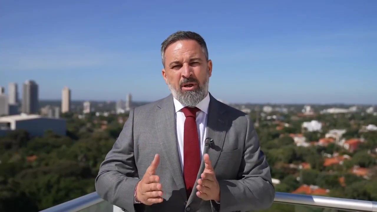 Santiago Abascal, en un vídeo difundido en sus redes sociales