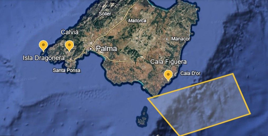 Zona en la que se busca a Angelita, desaparecida con su pareja en Mallorca