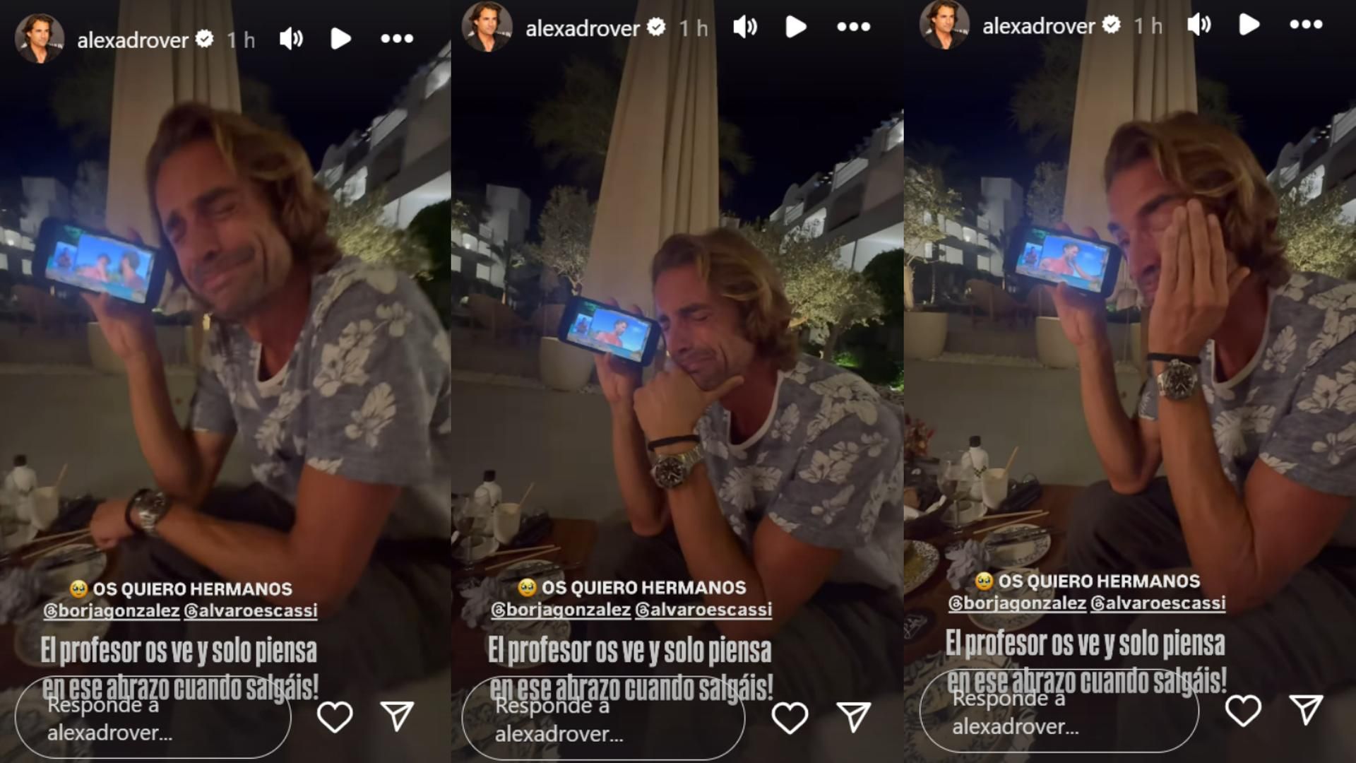 Álex Adrover, emocionado al escuchar a Borja y Escassi