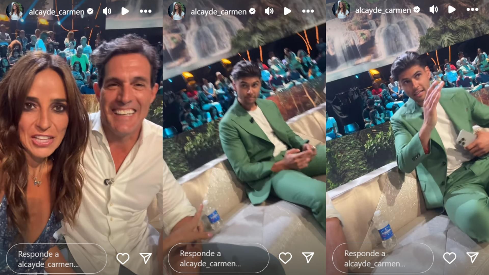 Carmen Alcayde habla con Gonzalo y Javier Tudela en publicidad