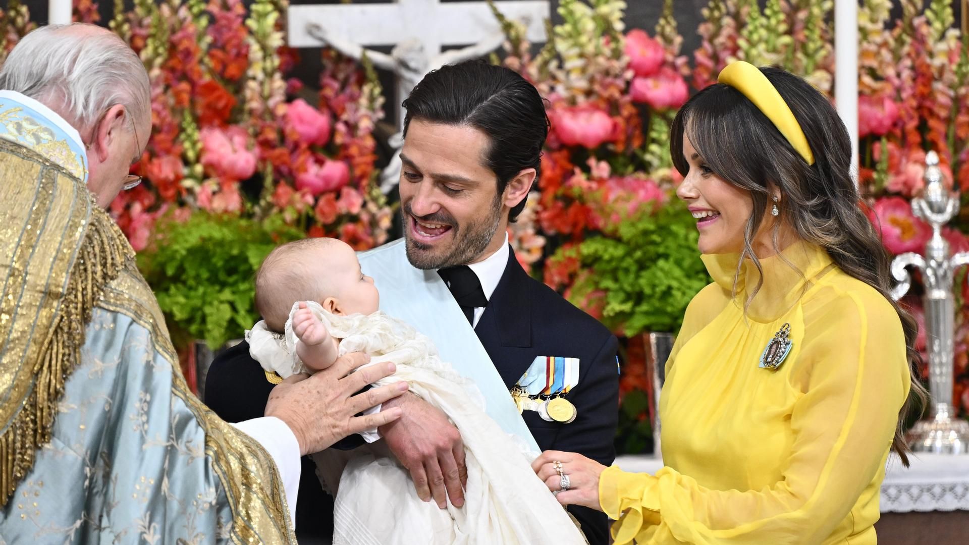 Ines, junto a sus padres