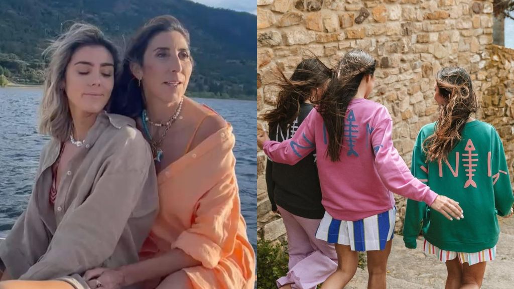 Paz Padilla y Anna Padilla y algunas prendas de No ni ná, en un montaje de fotos