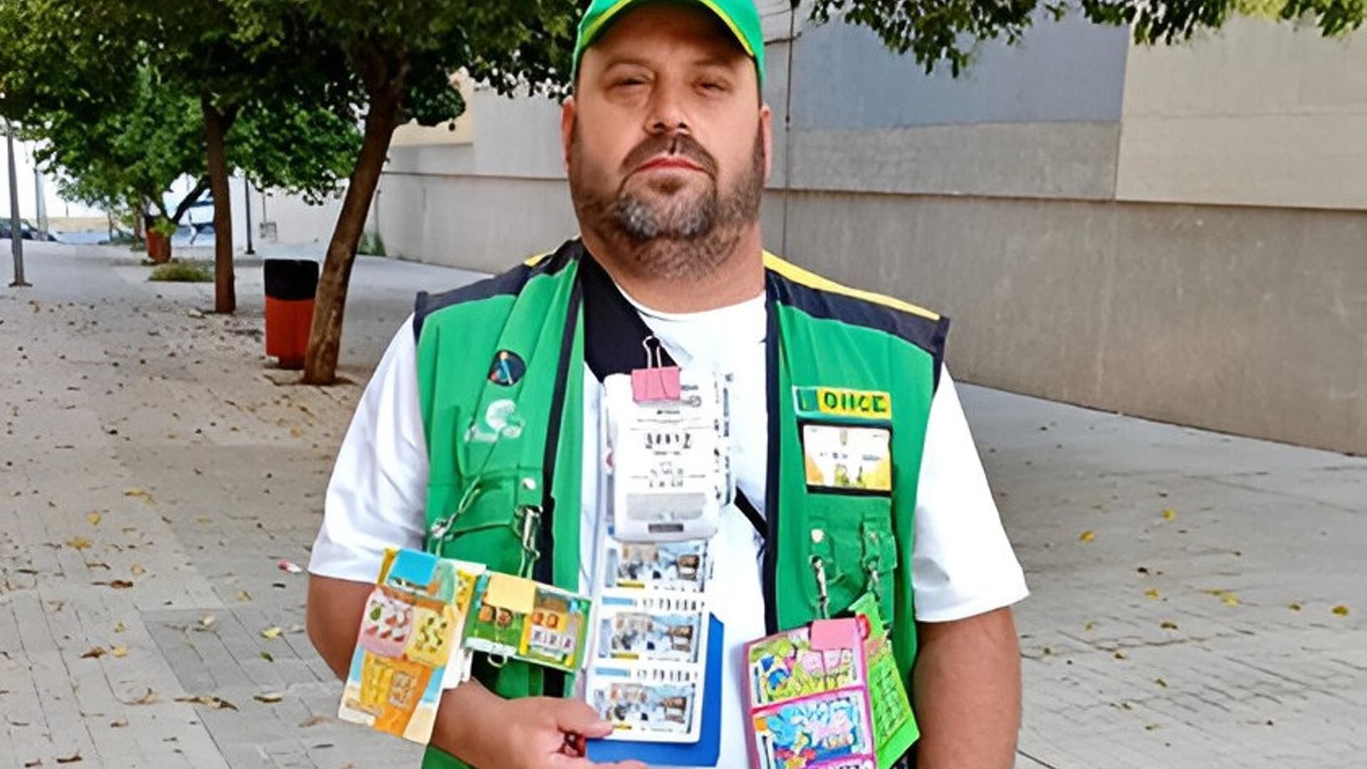 Vendedor de la ONCE en Utrera, Sevilla