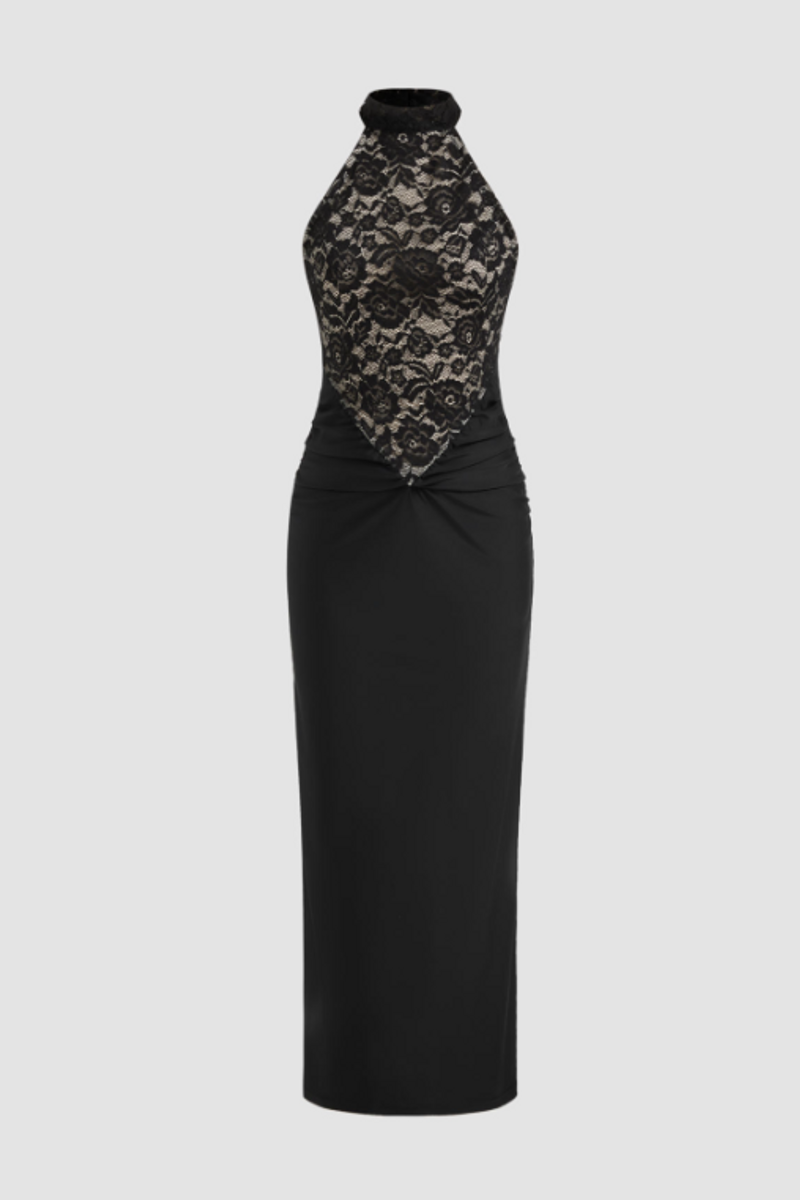 Vestido negro encaje