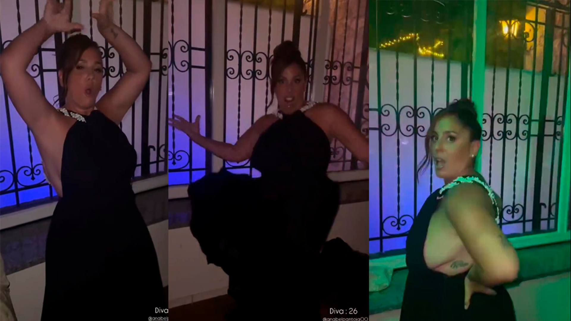 Anabel Pantoja interpretando 'Diva' en la boda de Susana Molina