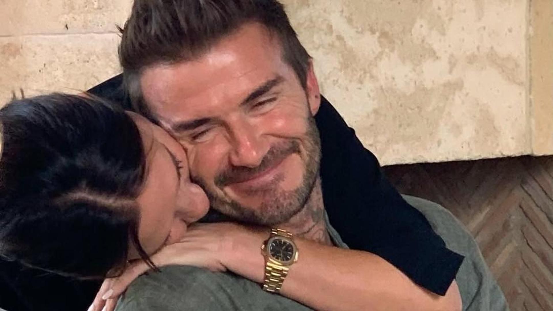 David Beckham junto a su mujer, Victoria
