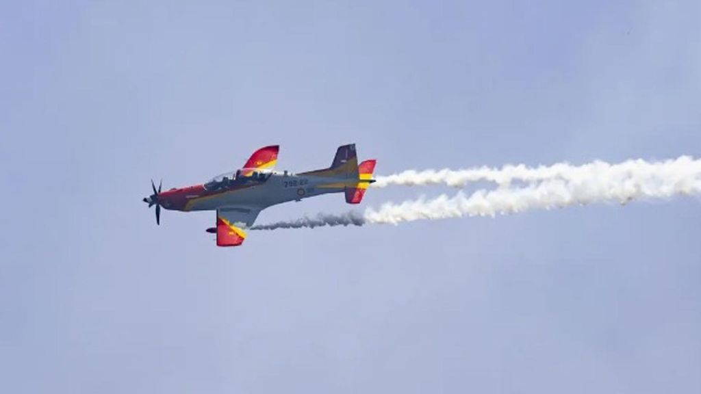 Herido un piloto del Festival Aéreo de Murcia por el impacto de un ave contra su avión