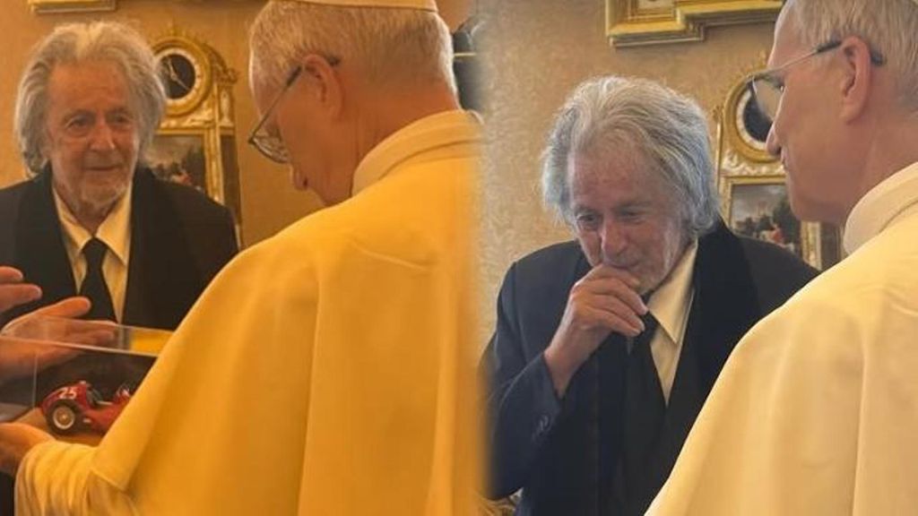 Al Pacino, primer actor en ser recibido por el papa León XIV: sorprende su mirada hacia el pontífice