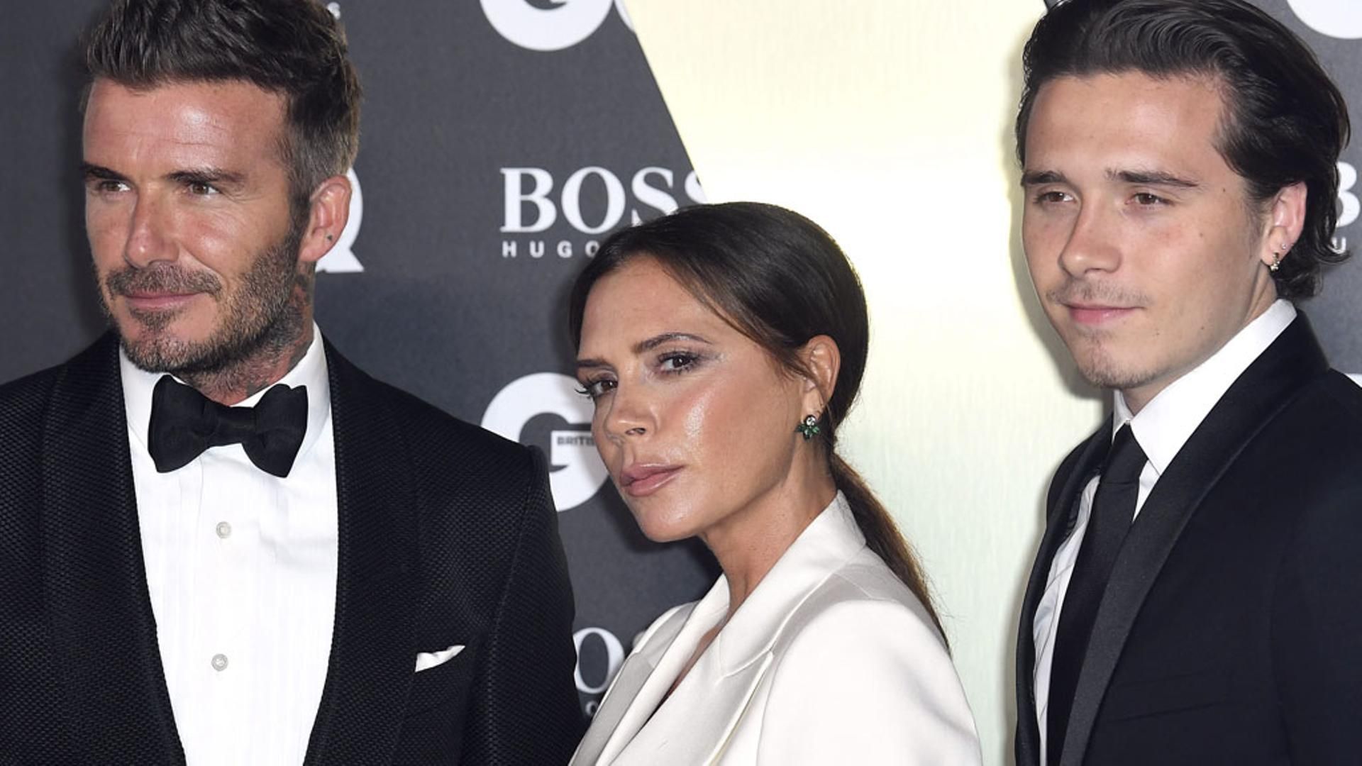 David, Victoria y Brooklyn Beckham David, Victoria y Brooklyn Beckham