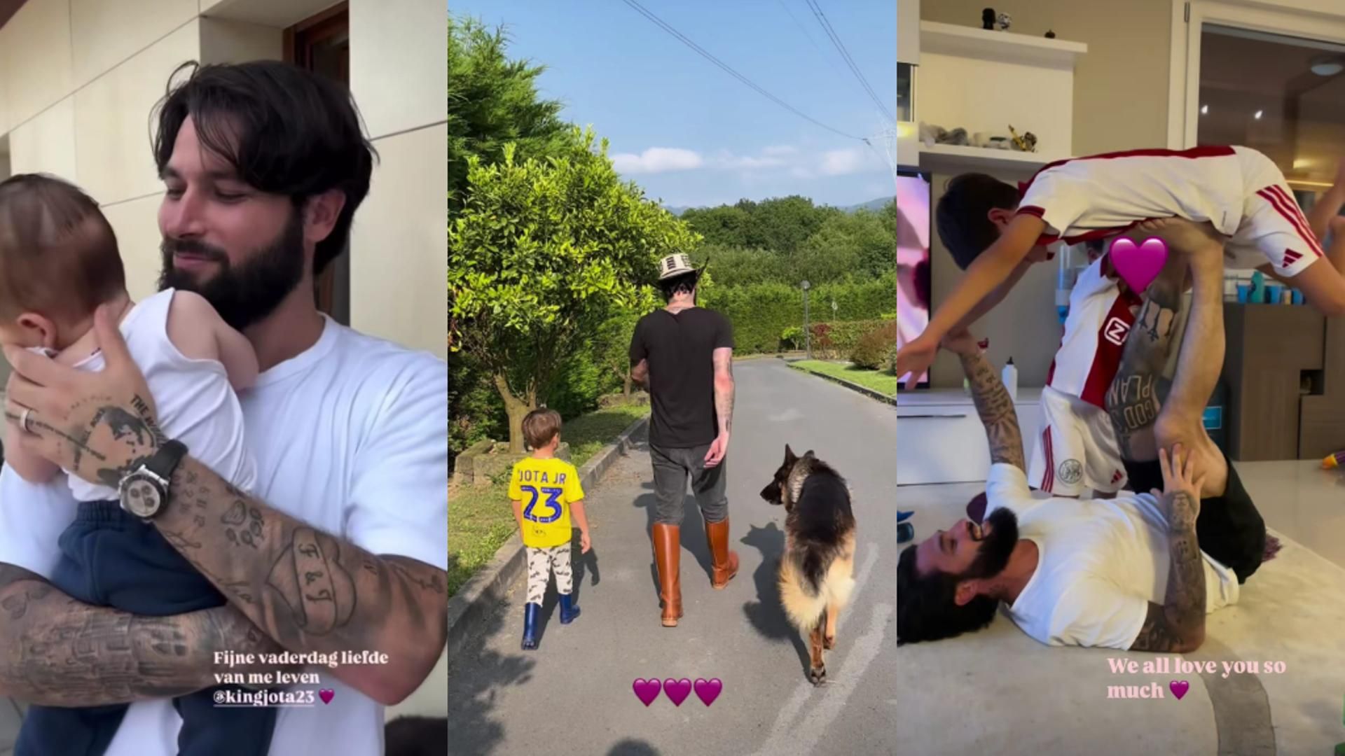 Jota Peleteiro disfruta de sus hijos y el de su mujer